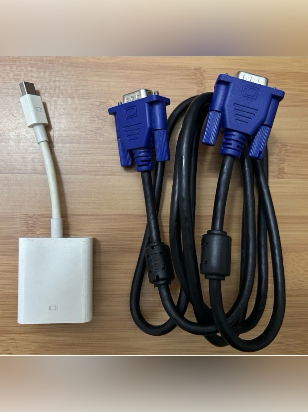 Apple Mac Mini Display Port Thunderbolt to VGA Adapter + VGA Cable Bundle TESTED